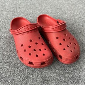 Crocs Classic Clog Shoes Mens Size 11 Red Slip On Comfort Garden Casual